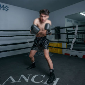 กางเกงขาสั้นชกมวยทำจากผ้าปากีสถานโลโก้ออกแบบได้ตามต้องการ - Product Image 4