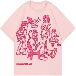 T-shirt unisexe d'été pour hommes et femmes 100% coton LOGO personnalisé T-shirt graphique surdimensionné à imprimé abstrait entièrement imprimé - Product Image 6