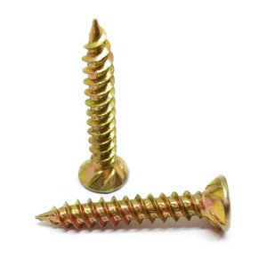Tornillo autorroscante de cabeza plana Phillips para madera, dorado, con hendidura para destornillador # 4X1/2 # 6X1/2 # 6X3/4 # 8X3/4 - Product Image 1