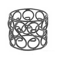 Rond de serviette en métal plaqué or, design moderne, finition de haute qualité pour la vaisselle de mariage, de dîner et de fête - Product Image 4