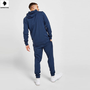 ชุดกันลมมีฮู้ดสำหรับผู้ชายชุดวอร์มไนลอนแบบรูดซิปขึ้นแบบลำลองยืดหยุ่นแบบเรียบ - Product Image 3