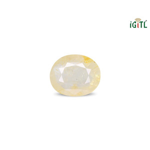 Saphir Jaune Naturel de 7,36 Carats (Pukhraj) - Pierre Précieuse Facettée Taille Émeraude - Product Image 1