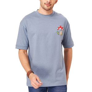 T-shirt ample et à la mode pour hommes, vêtements d'été surdimensionnés 100% coton pour hommes, vente en gros par Oem Service - Product Image 1