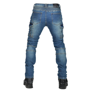 D-Ride Moto Jeans de moto de haute qualité en denim bleu pour motard avec protections amovibles pour les genoux et les hanches, respirant, séchage rapide, toutes saisons - Product Image 6
