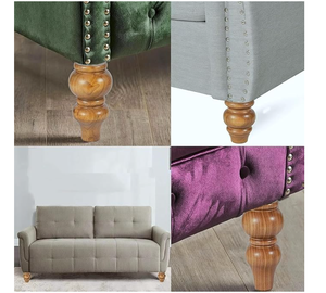 OEM Personalizado Comedor Baño Sala de estar Muebles con Goma Madera Anacardo Roble Nogal Diseños para Mesa Sofá pata Silla Patas - Product Image 5