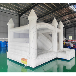 Commercial White <b>Inflatable</b> Jumping Castle <b>Slide</b> Wedding Party Bouncy Castle Outdoor PVC <b>Inflatable</b> Bouncer Combo - Product Image 4