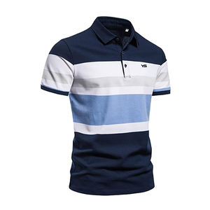 เสื้อโปโลเล่นกอล์ฟของผู้ชาย,เสื้อคอเต่าทำจากผ้าฝ้าย/สแปนเด็กซ์ลายปักเปล่าโพลีเอสเตอร์ผู้ชาย - Product Image 4