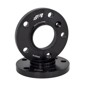 2 espaciadores de aluminio negros de 16 mm 5X120 con eje de 72.6 - Product Image 1