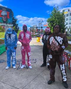 Haute Qualité Personnalisé Dtg Imprimer Logo Hommes Lourd À Capuche Ensemble Rue Coton 2 Pièces Ensemble Jogger Costumes Court Hommes Deux Pièces Ensemble - Product Image 3