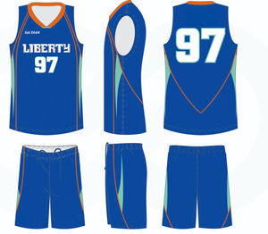 Kit de basket-ball respirant pour hommes, uniforme de sport personnalisé pour équipe club, uniforme de basket-ball imprimé par sublimation - Product Image 3