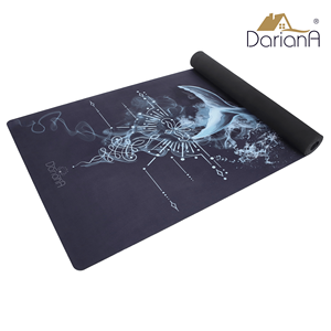 Premium Suede Yoga <b>Mat</b> Whale Design Black 183 × 61 cm Thick 3 mm Natural Rubber Non Slip Yoga Pilates Fitness <b>Mat</b> - Product Image 3