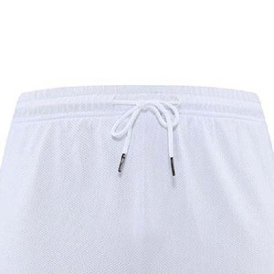 Pantalones cortos atléticos con estampado de logotipo personalizado para hombre en blanco, pantalones cortos de baloncesto de verano con malla para gimnasio, Diseño a rayas, estilo callejero, pantalones cortos con cordón para hombre - Product Image 4