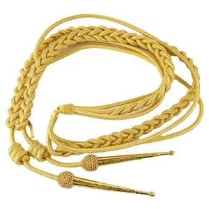 Aiguillette tactique Bullion Super qualité uniforme cordon d'épaule pour accessoires uniformes tactiques couleur dorée - Product Image 3