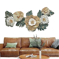 Antiek metalen wanddecoratie met bloemen- en bladmotief, decoratief hangend voor de woonkamer, geschikt voor Ramadan.