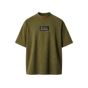 T-shirts surdimensionnés vert olive 250 GSM pour hommes – Vente en gros, faible MOQ, personnalisables avec broderie – Les meilleurs t-shirts d'été pour hommes - Product Image 1