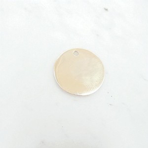 Encantos de logotipo de disco liso redondo de Plata de Ley 925 - Product Image 6