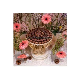 Ensemble de trois bols à chocolat en métal avec nacre Bol à chocolat rond de qualité supérieure Fournitures pour plat à chocolat pour Ramadan - Product Image 4