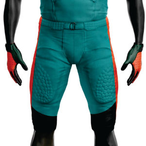 Personalizado 100% Poliéster Sublimado Uniforme de Fútbol Americano Transpirable Blanco Verde Tackle Twill Team Gear Short Jersey Frente Logo - Product Image 5