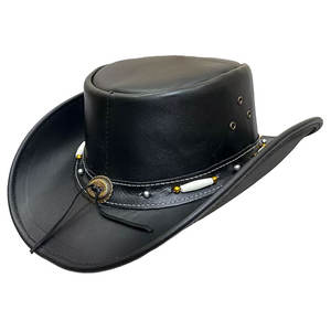 Chapeaux de cowboy en cuir de qualité supérieure, bande unisexe, mode, chapeaux de cowboy occidentaux larges personnalisés à vendre, fabriqués au Pakistan - Product Image 6