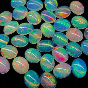 Cabochon d'opale éthiopienne bonne qualité Multi Flashy Opal Cabochon Lot forme ovale Welo opale pour la fabrication de bijoux - Product Image 4