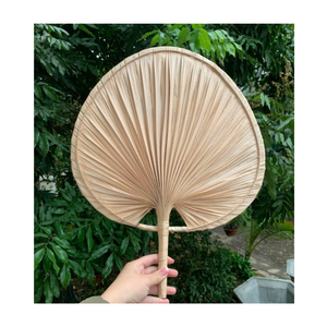 Abanico de bambú con forma de hoja de Vietnam al por mayor, decoración de pared tejida a mano, regalos de boda, abanicos de hoja de palma natural, buenas ofertas - Product Image 1