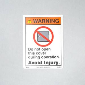 Etiqueta Adhesiva de Advertencia de Protección de Maquinaria M37, No Abrir la Cubierta, Prevención de Lesiones Industriales, Resistente a Arañazos e Impermeable - Product Image 2