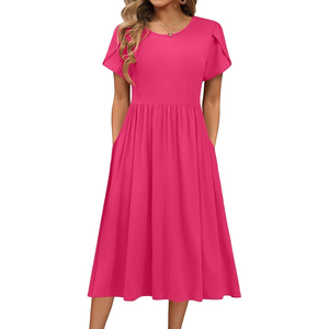 Tendance femmes taille incurvée couture crêpe vêtements de travail robe carrière bureau bureau à dîner événement Occasion invité - Product Image 1