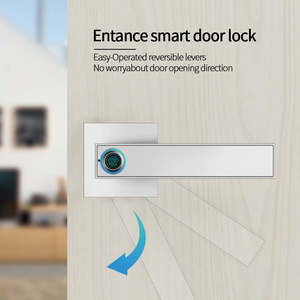 Serrure de porte à levier de sécurité antivol de haute qualité N180 avec déverrouillage à distance par empreinte digitale, poignée en bois pour porte en aluminium, application intelligente TTlock - Product Image 4
