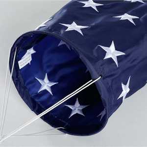 Drapeau américain brodé, dériveur de vent de 60 pouces, robuste, à suspendre en extérieur, pour le 4 juillet, rouge, blanc et bleu, patriotique - Product Image 4