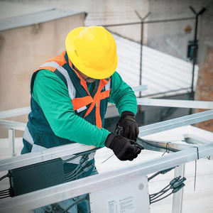 ถุงมือช่างหนังสังเคราะห์ทนทานต่อแรงกระแทกสูงถุงมือทำงานจากโรงงาน - Product Image 5