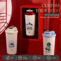 Mug isotherme intelligent en acier inoxydable 316 avec logo personnalisé, tasse à café de bureau avec emballage de type tiroir, coffret cadeau d'entreprise