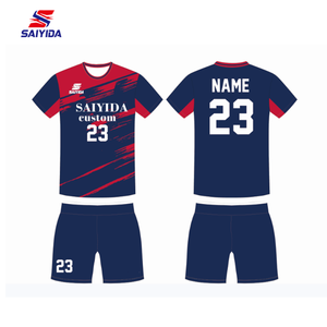 เสื้อฟุตบอลพิมพ์ลายด้วยความร้อนเฉพาะตัวเสื้อฟุตบอลออกแบบได้ตามที่ต้องการพร้อมโลโก้และหมายเลขผู้เล่น - Product Image 2