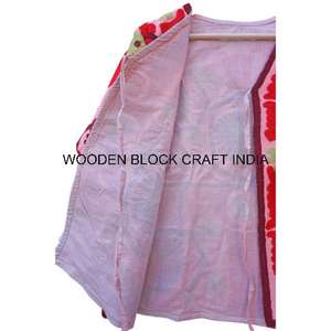 Chaqueta de Algodón 100% WOODEN BLOCK CRAFT INDIA DSJ-03 con Bordado Floral, Forro Grueso, Duradera, Transpirable y Ecológica - Product Image 5
