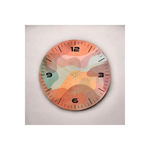 Colorful Print Patterned 50cm <b>Wooden</b> Silent Table <b>Wall</b> <b>Clock</b> Perfect Gift Idea - Product Image 5