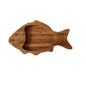 Decoración Comida Pescado diseño Bandeja para servir Ramadán Fiesta Bandeja Luna Estrella Postre Bandeja de madera para pieza de diseño - Product Image 1