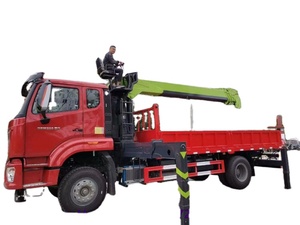 SIN0TRUK H0W0 4x2 <b>Flatbed</b> <b>Truck</b> Mounted 10 Tons Knuckle Boom <b>Truck</b> In Japan - Product Image 3
