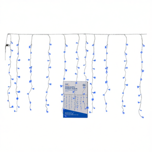 Cortina de Luces LED Transparentes de Color Blanco Frío para Navidad, 240 Luces IP44 D3741, 4+5m, Luces Articulables para Decoración - Product Image 2