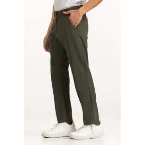Pantalones Chinos de Algodón 100% Slim Fit Color Caqui, Casuales, de Cintura Media, Tela Oxford, con Cierre y Logotipo Personalizable, MN-TRC-WS25-018 - Product Image 5