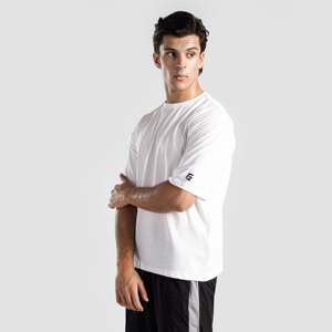 Camiseta de punto 100% algodón The Golden Tee (blanca) transpirable de 180 g con logo y letras estampadas, estilo ajustado, sin estampado. - Product Image 3