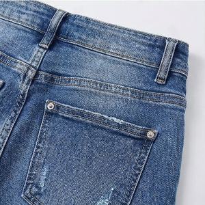 High Waist Slim <b>Women</b> Denim Cargo Pants Custom Cotton Designer Baggy <b>Jeans</b> Customized Color Dyed Streetwear Ladies Trousers A - Product Image 5