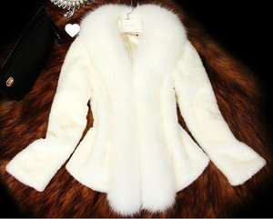 Newest Winter Women's Long-Sleeve Slim <b>Faux</b> <b>Fur</b> Blend <b>Coats</b> Windproof Overcoat Print Wool Silk <b>Plus</b> <b>Size</b> Loose Fit Keep Warm Top - Product Image 2