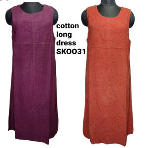 ชุดเดรสยาวสไตล์โบโฮสำหรับสตรี,ชุดเดรสลำลองแฟชั่นผ้าฝ้ายสีล้วนสไตล์โบโฮสำหรับฤดูร้อน - Product Image 4