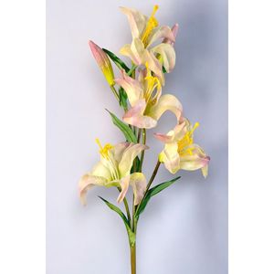 Fleur élégante de lys artificiel rose de 90cm pour la décoration intérieure - Product Image 2