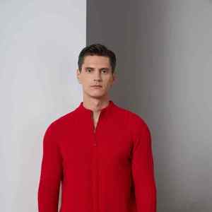 Chemises demi-zippées pour hommes Chemises de mode élégantes à manches longues et confortables OEM ODM Fournisseur en gros Direct de l'usine Tenue décontractée - Product Image 2