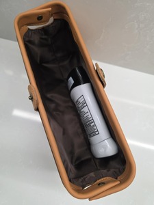 Bolsa de Maquillaje de Viaje Compacta, Ecológica, de Cuero Genuino Vintage, Resistente al Agua, Ligera, de Gran Capacidad, con Marco Ancho - Product Image 3