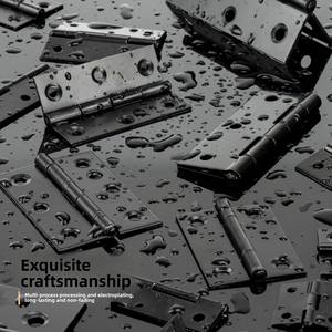 บานพับสแตนเลสสีดำทันสมัย บานพับประตูแบบปิดนุ่มนวล บานพับขนาดเล็ก บานพับประตูตู้ แบบสวิง  กระบวนการชุบไฟฟ้าและพ่นสี - Product Image 3