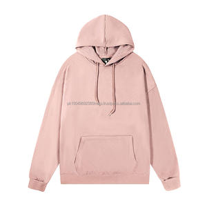 Pull à épaules tombantes, taille américaine, coton 100%, tissu sergé 260G, sweat-shirts à capuche vierges, pull à capuche grande taille pour hommes - Product Image 5