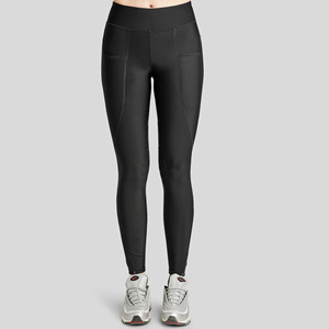 Collants équestres classiques pour femmes Soft High Tech Custom Bulk Wholesale Horse Riding Leggings Pants avec poche - Product Image 3