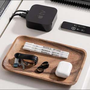 Thé en bois cuisine stockage organisateur accessoire décoration de la maison emballage amour Art Style plateau - Product Image 2