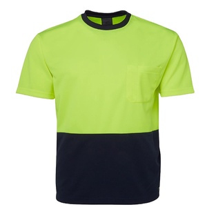 Camiseta de Seguridad Transpirable de Algodón con Logotipo Personalizado, Camiseta de Manga Corta de Seguridad para Trabajo, para Hombre - Product Image 1